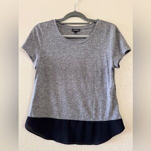 EXPRESS Gray and Black Women's Top